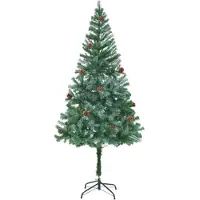 vidaXL Künstlicher Weihnachtsbaum mit Tannenzapfen 180 cm