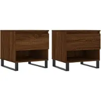 vidaXL Couchtische 2 Stk. Braun Eichen-Optik 50x46x50 cm Holzwerkstoff