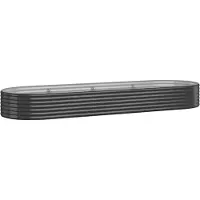 vidaXL Hochbeet Verzinkter Stahl 322x100x36 cm Anthrazit