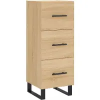 vidaXL Sideboard Sonoma-Eiche 34,5x34x90 cm Holzwerkstoff