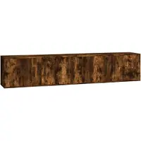 vidaXL TV-Wandschränke 2 Stk. Räuchereiche 100x34,5x40 cm