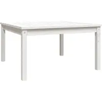 vidaXL Gartentisch Weiß 82,5x82,5x45 cm Massivholz Kiefer