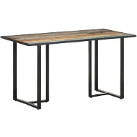 vidaXL Esstisch 140 cm Recyceltes Massivholz
