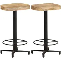 vidaXL Barhocker 2 Stk. 66 cm Mango Massivholz