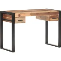 vidaXL Schreibtisch 110x50x76 cm Massivholz