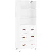 vidaXL Highboard Weiß 69,5x34x180 cm Holzwerkstoff