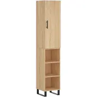 vidaXL Highboard Sonoma-Eiche 34,5x34x180 cm Holzwerkstoff