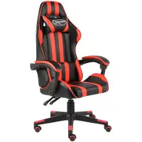 vidaXL Gaming-Stuhl Schwarz und Rot Kunstleder
