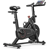 Sportstech Heimtrainer Fahrrad für zuhause, verstellbarer Magnetwiderstand, Indoor Speedbike, Ultraleise, Fitnessbike, LED Knob-Display, bis 120 kg, Kardiotraining, Tablet-Halter, App, SX175
