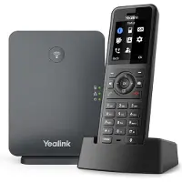 Yealink W77P, IP-Telefon, Schwarz, Kabelloses Mobilteil, Tisch/Wand, Staubresistent, Kratzresistent, Schockresistent, Spritzwassergeschützt, 50 m