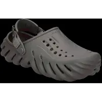 Crocs Echo Herren Schuhe im Holzschuh-Stil, gefertigt aus robustem Kunststoff, in Grau