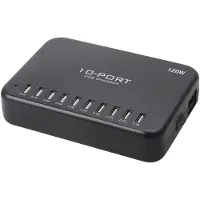 Lvsun 120W Smart 10-Port LS-10U24F-AE USB-opladerstation Stikdåse Udgangsstrøm max. 24000 mA 10 x USB