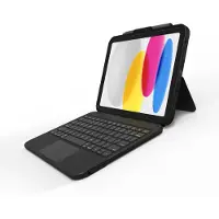 Zagg Tough Keys, QWERTZ, Deutsch, Touchpad, Apple, iPad 10th Gen, Schwarz