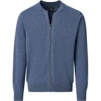 Casamoda Strickjacke "Strickjacke" mit Reißverschluss und Blouson-Kragen