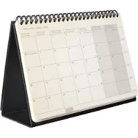 Sigel Tischkalender Conceptum 2026 C2681, A5 Querformat, 144 Seiten, 1 Jahr, auf 2 Seiten unten Monat/oben Notizseite, PEFC-Papier/Kunststoff, schwarz