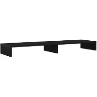 vidaXL Monitorständer Schwarz Eichen-Optik 100x27x10 cm Holzwerkstoff