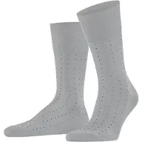 Falke Socken "Tiago Dotted Line", Herren, Gr. 41-42, grau (silber (3203)), Obermaterial: 93% Baumwolle CO. 5% Polyamid PA. 2% Elasthan EL., glatt, Socken Socken