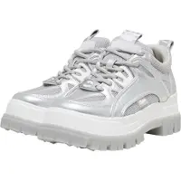 Buffalo Damen Klassische Halbschuhe Aspha HYB 1622642 Silberfarben