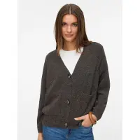 Vero Moda Strickjacke "VMBOOM LS V-NECK BUTTON CARDIGAN GA NOOS" Materialmix, loose fit