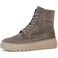 Gabor Damenschuhe Stiefel Schnürer Schnürstiefel Beige Freizeit