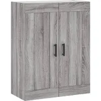 vidaXL Wandschrank Grau Sonoma 69,5x34x90 cm Holzwerkstoff