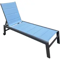 Happy Garden Sonnenliege BARBADOS aus blaugrauem Textilene - Aluminium anthrazit