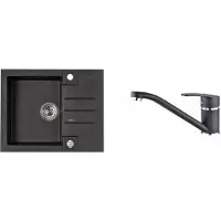 Alveus Sets - Spüle-Set Rock 30 und Armatur Nina, carbon SETA042