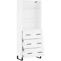 vidaXL Highboard Weiß 69,5x34x180 cm Holzwerkstoff