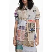 Desigual Camicia Maniche Lunghe Donna Beige