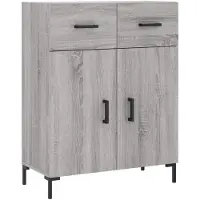 vidaXL Highboard Grau Sonoma 69,5x34x180 cm Holzwerkstoff