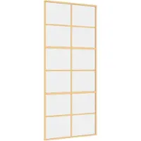 vidaXL Schiebetür Golden 90x205 cm ESG-Klarglas und Aluminium