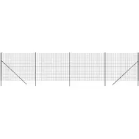 vidaXL Maschendrahtzaun Anthrazit 1,4x10 m Verzinkter Stahl