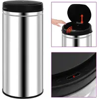 vidaXL Automatischer Sensor-Mülleimer 80 L Edelstahl