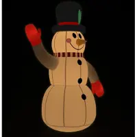vidaXL Aufblasbarer Schneemann mit LEDs 120 cm