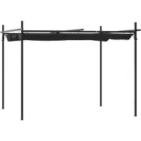 vidaXL Pergola mit Schiebedach Anthrazit 295x292x230 cm
