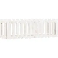 vidaXL Hochbeet Lattenzaun-Design Weiß 150x50x50 cm Massivholz Kiefer