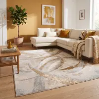 FRAAI Teppich Modern - Leonore Cotto Creme Braun 140x200 cm