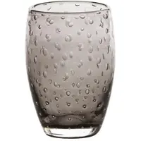 Zafferano Bolicante Set mit 6 mundgeblasenen Glasbechern, graue Farbe, handgefertigtes Murano-Design, spülmaschinenfest (6X)