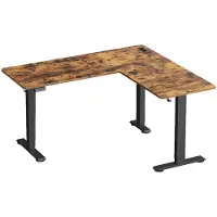 Vasagle Höhenverstellbarer Schreibtisch elektrisch, L-förm, 160 cm, mit Ladestation, Memory-Funktion