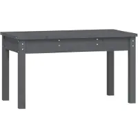 vidaXL Gartenbank Grau 80x44x45 cm Massivholz Kiefer
