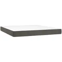 vidaXL Taschenfederkernmatratze Mittel Dunkelgrau 152x203x20 cm Samt