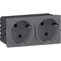 Hager Schutzkontakt-Steckdose Aluminium GS2032LAN 1 St.