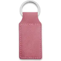 Combicraft Rechteckiger Schlüsselanhänger aus Leder Rosa, 33x70mm, pro 10 Stück, geeignet für Schlüsselorganisation