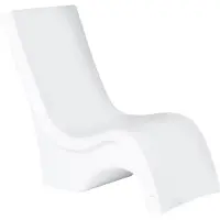 Step2 Vero Tall Hoher Pool Stuhl aus Kunststoff in Weiß | Sonnenliege mit Beschwerbare Basis und UV20-Kunststoff - für Sonnenplateaus bis 38,1 cm | Sonnenbett/Liege für Draußen/Garten