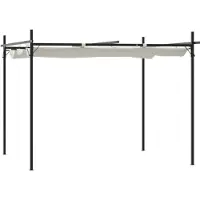 vidaXL Pergola mit Schiebedach Creme 295x292x230 cm