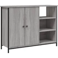 vidaXL Sideboard Grau Sonoma 100x33x75 cm Holzwerkstoff