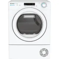 Candy Smart Pro CSO4H7A2DE-S, Freistehend, Frontlader, Wärmepumpe, Weiß, Tasten, Drehregler, Links