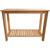 Axi Niah Konsolentisch aus Teak Holz in Braun | Teakholz Gartentisch mit Ablage | Wandtisch / Garten Tisch für drinnen oder draußen | 120 x 45 x 90 cm