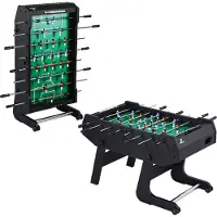 Cougar Powerkick Pro Tischkicker | Klappbarer Kickertisch, Grünes Spielfeld | Inkl. 4 Bälle & 2 Punktzähler | Indoor-Fußballtisch für Kinder & Erwachsene | Maße 139 x 74 x 88 cm