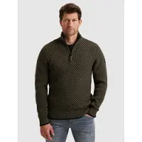 PME Legend Troyer , Herren, Gr. 4XL, beluga, Strick, Obermaterial: 68% Baumwolle, 32% Polyamid, normal normal, ohne Ausschnitt, Pullover Troyer, im Mustermix